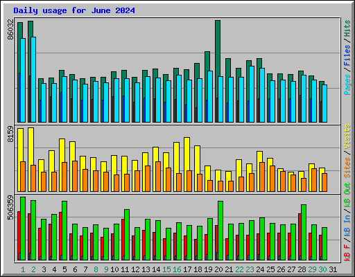 Daily usage for June 2024