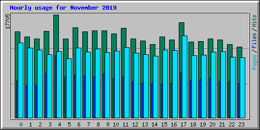 Hourly usage for November 2019