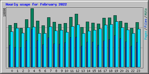 Hourly usage for February 2022