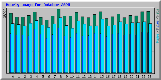 Hourly usage for October 2025