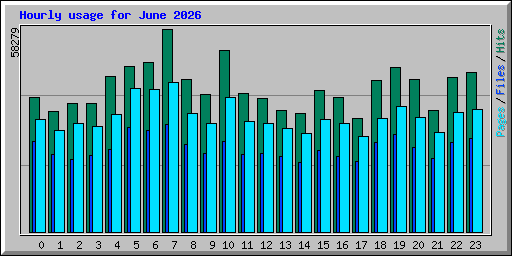 Hourly usage for June 2026